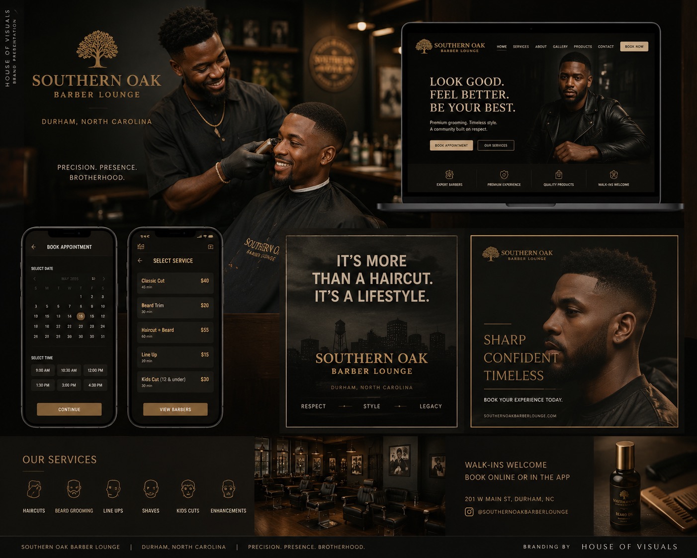 Barber brand content campaign board
