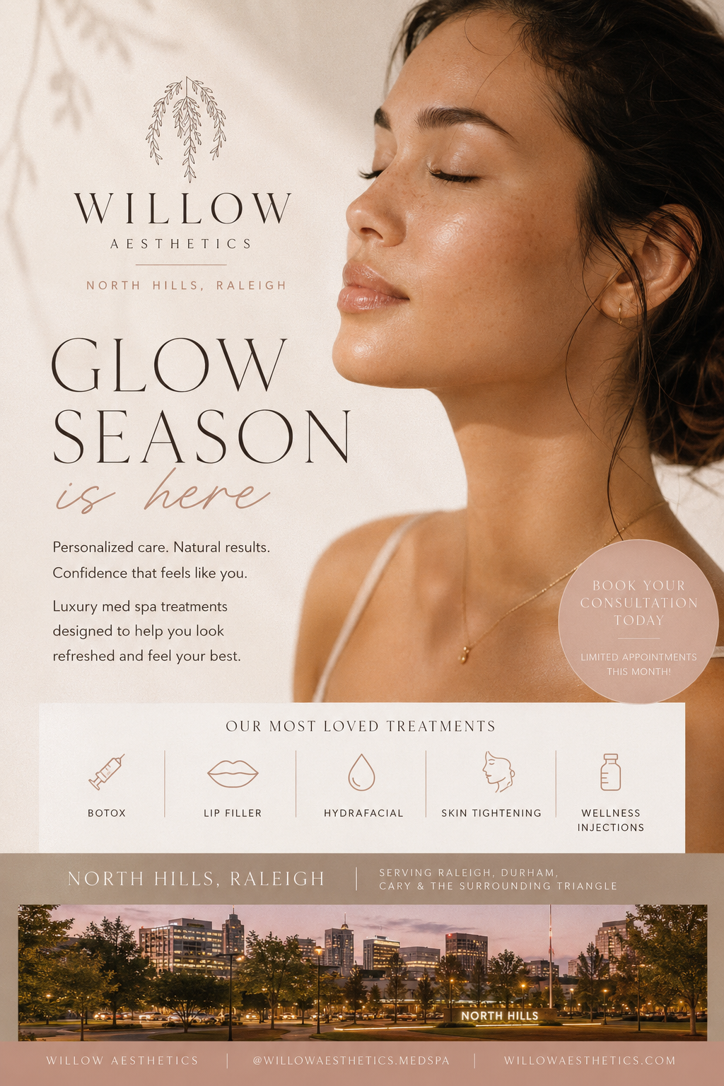 Beauty service promo content example