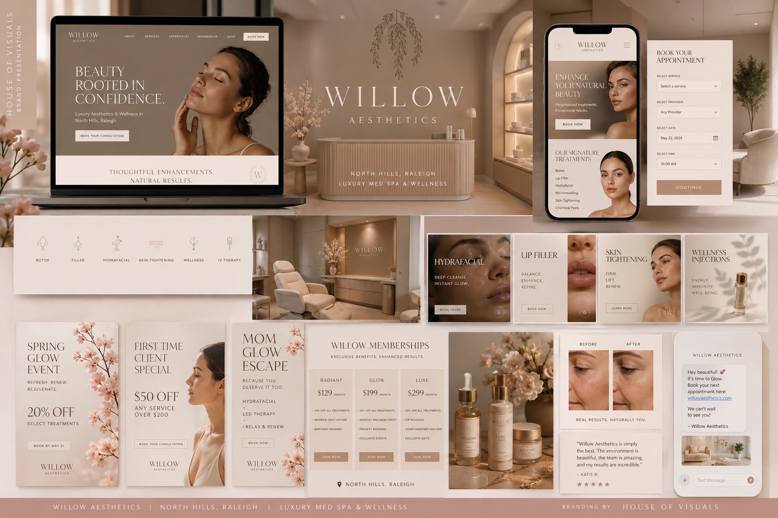 Beauty brand content direction board
