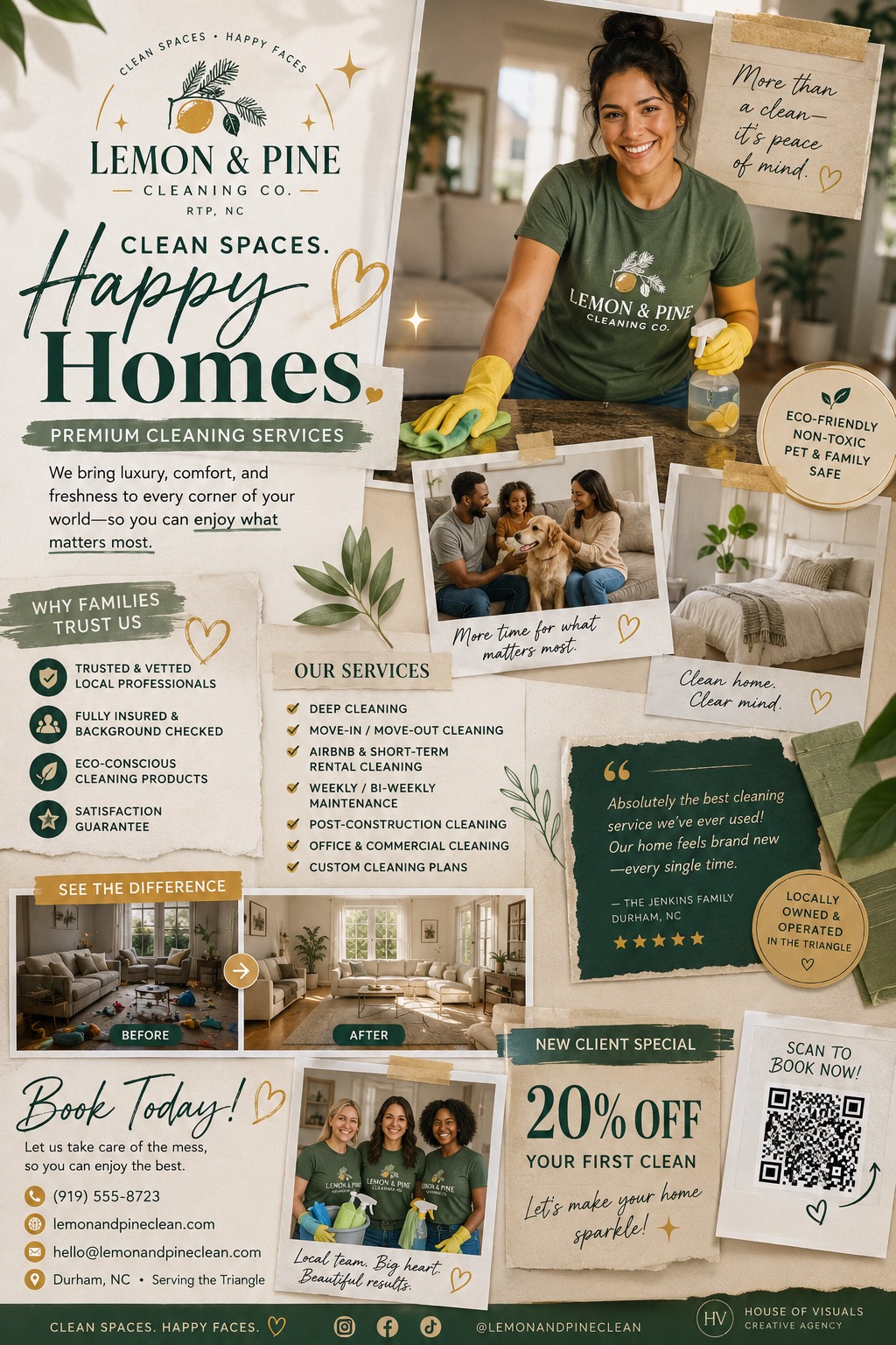 Cleaning service flyer content example