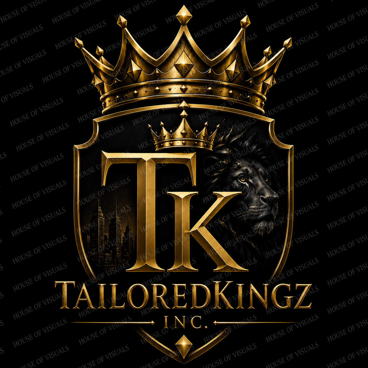 TailoredKingz luxury logo and brand identity concept