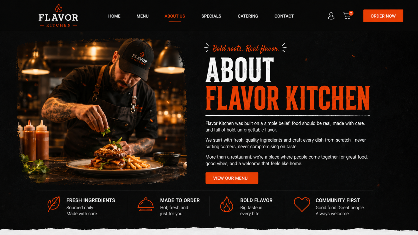 Savor House about and brand story mockup