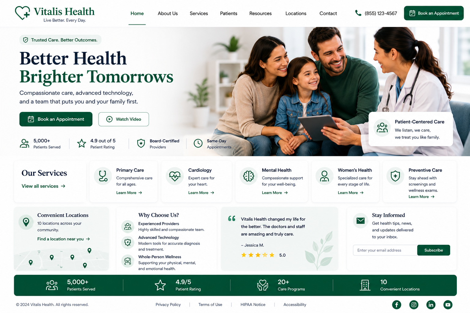 Vitalis Health billing invoices and payment tracking dashboard