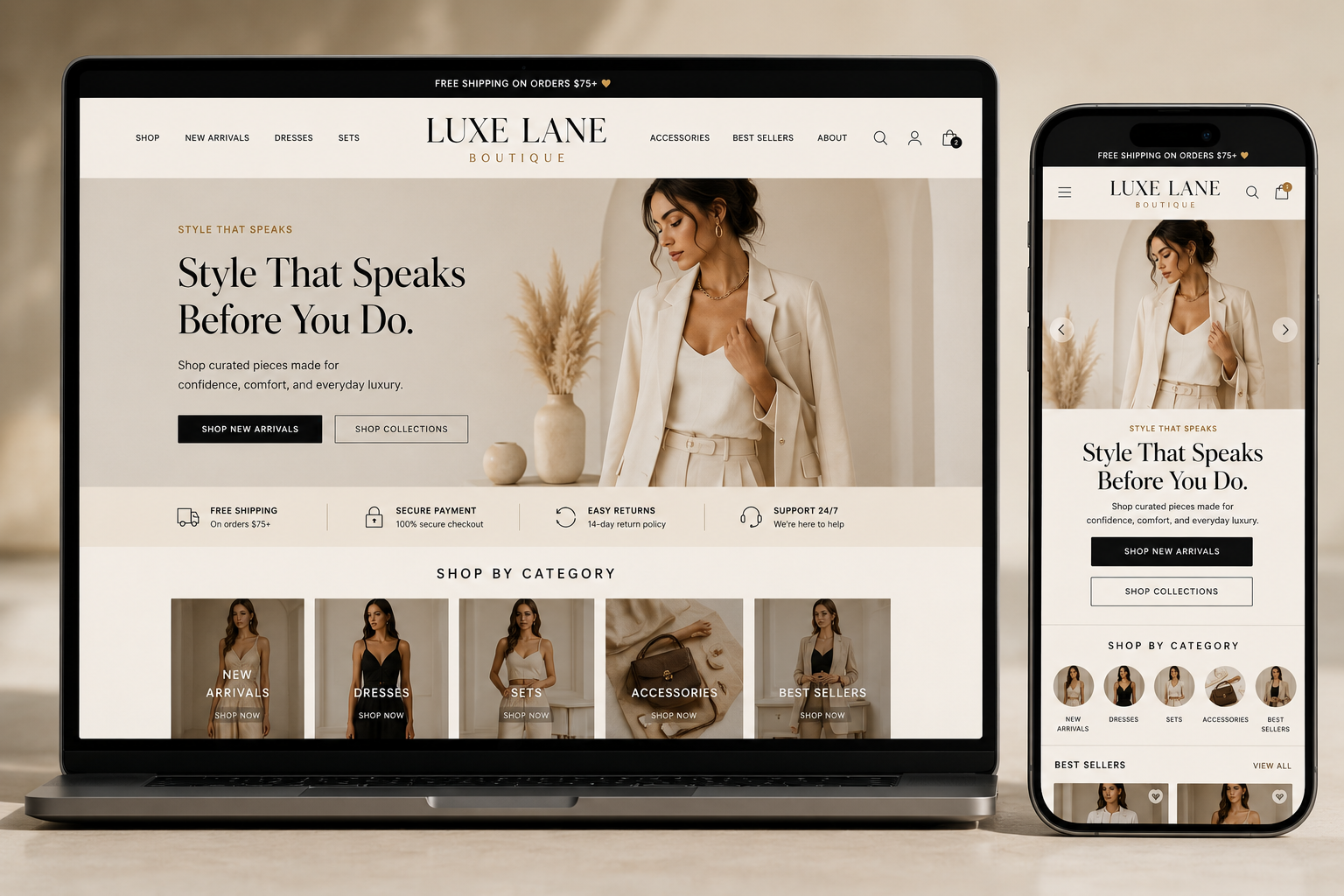 Desktop and mobile preview